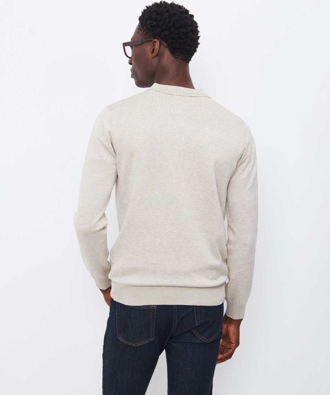 Seinse Knitted Long Sleeve Polo