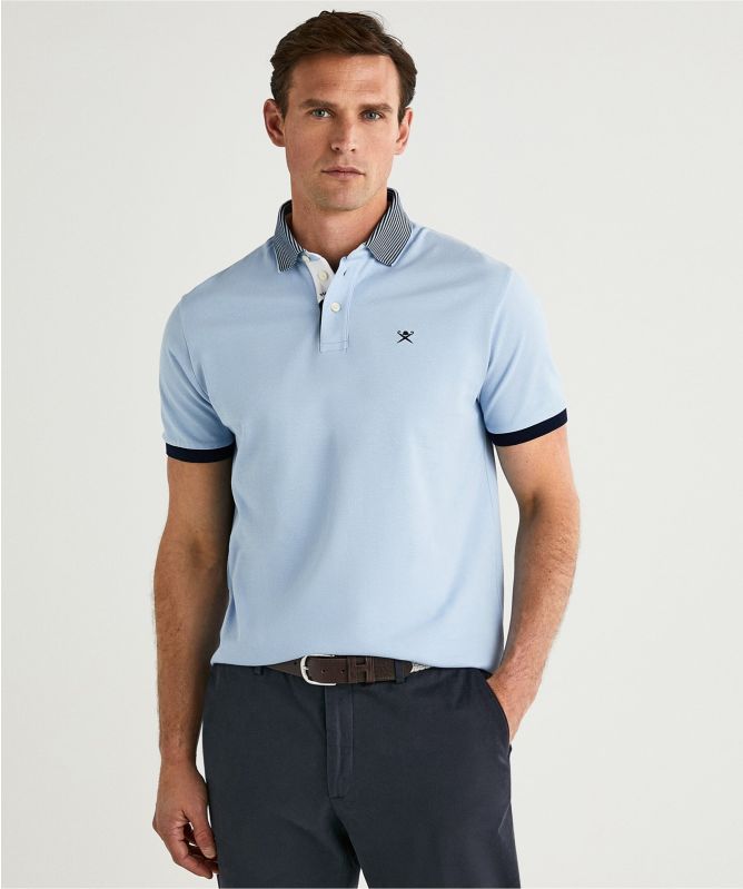 Hackett Striped Collar Polo Shirt