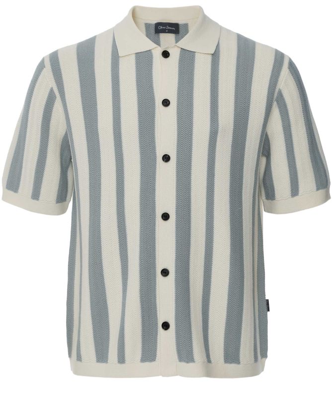Oliver Sweeney Liffey Retro Stripe Knitted Shirt