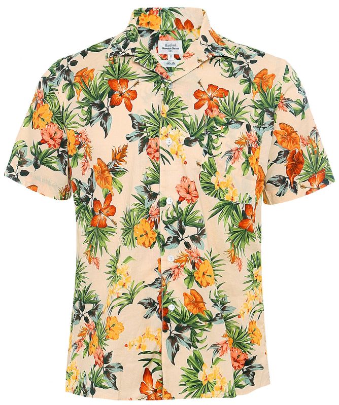 Hartford Slim Fit Palm Print Slam Shirt