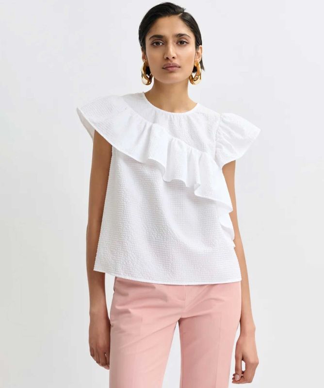 Essentiel Antwerp Joojoo Asymmetrical Ruffle Top