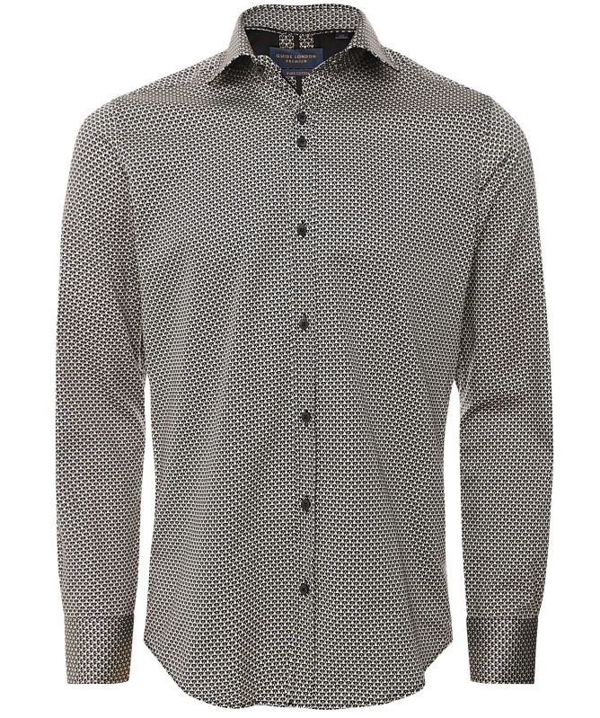 Guide London Slim Fit Geometric Shirt