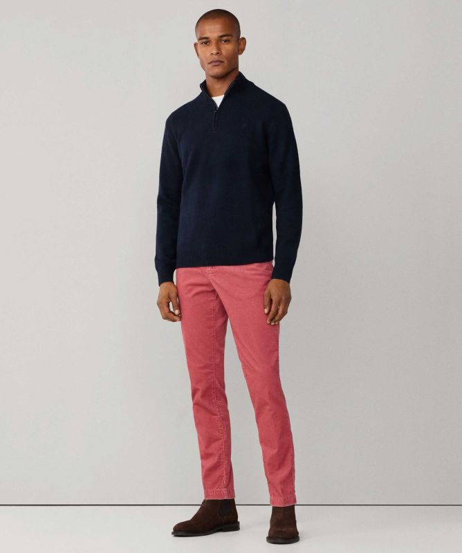 Hackett Lambswool Quarter Zipper Sweater