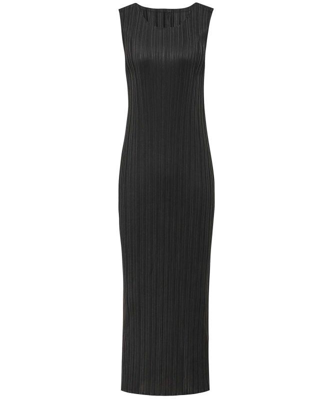 Thanny Plissé Midi Dress