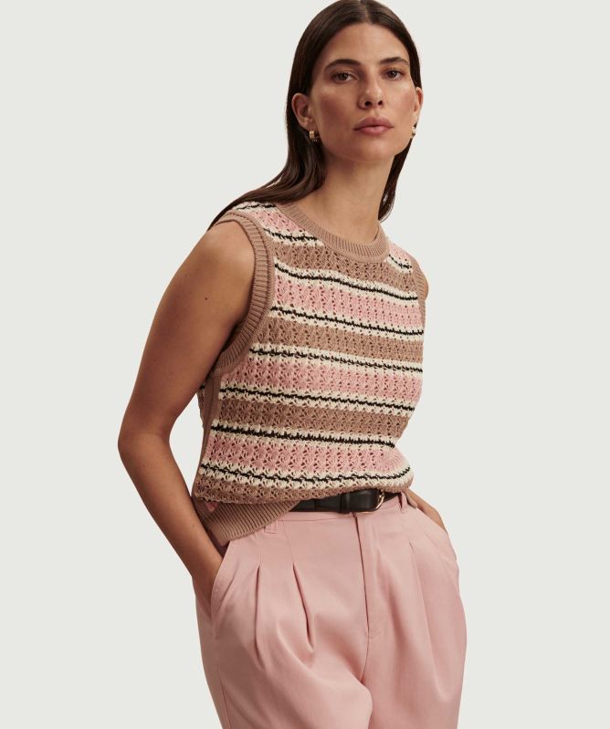 Varley Deeley Stripe Stitch Tank