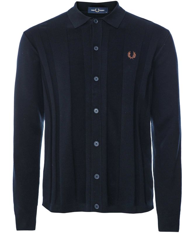 Fred Perry Knitted Long Sleeve Button Shirt Fred Perry Knitted Long Sleeve Button Shirt