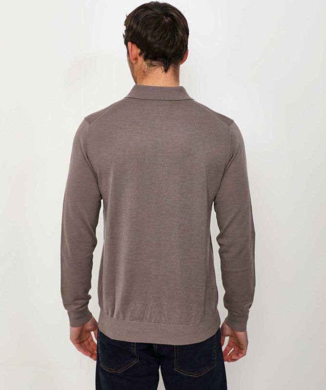 Thomas Maine Merino Long Sleeve Polo Shirt