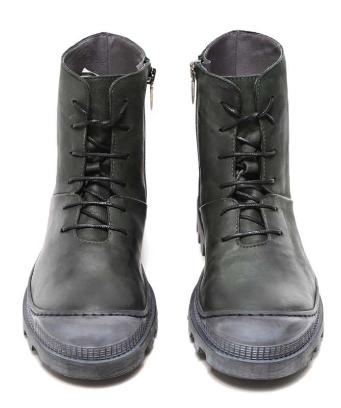 Lofina Gasoline Leather Lace Up Boot