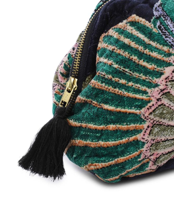 One Hundred Stars Crane Emerald Velvet Pouch