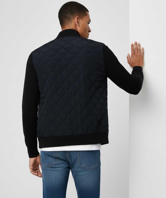 BOSS Quilted Front Zipper Jacket