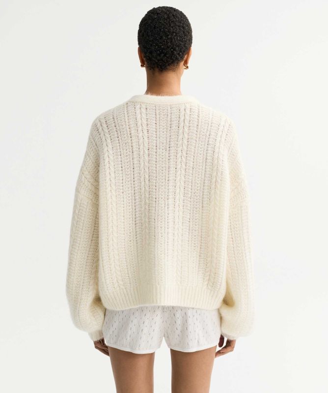 Soft Goat Silk Knit Cardigan