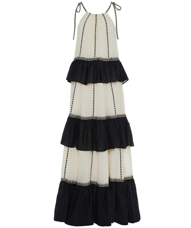 Devotion Twins Kleio Long Ruffle Dress Devotion Twins Kleio Long Ruffle Dress