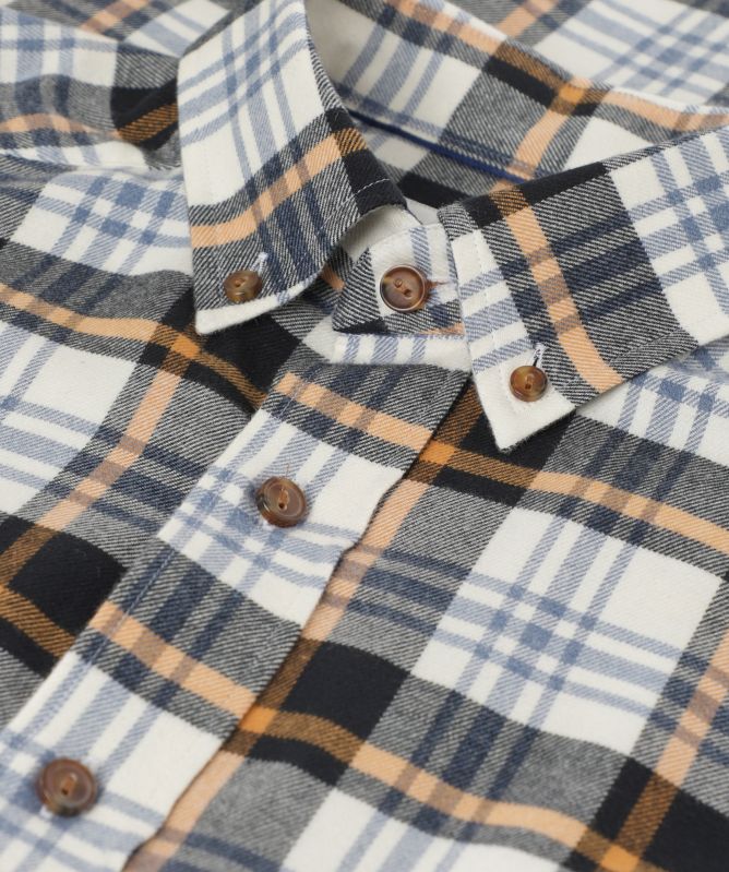 Eton Plaid Check Flannel Shirt