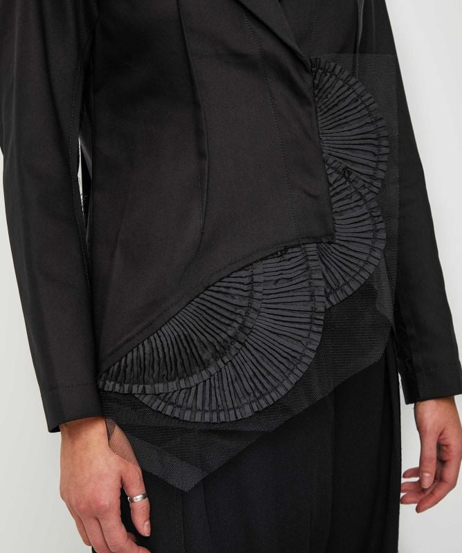 Bize Pleated Circle Blazer Jacket