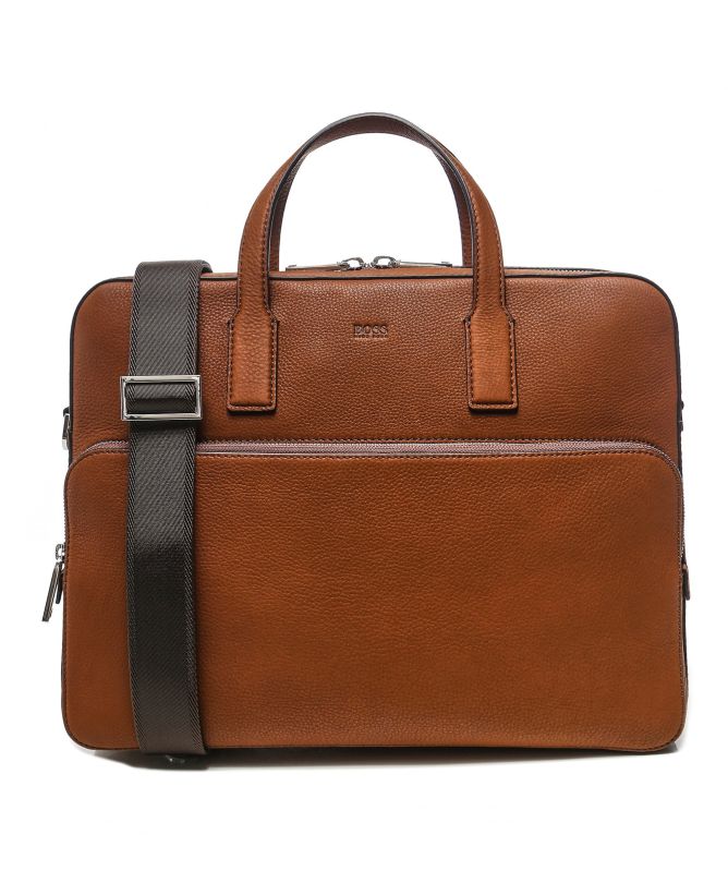 BOSS Brown Leather Crosstown C_S doc Case | Jules B