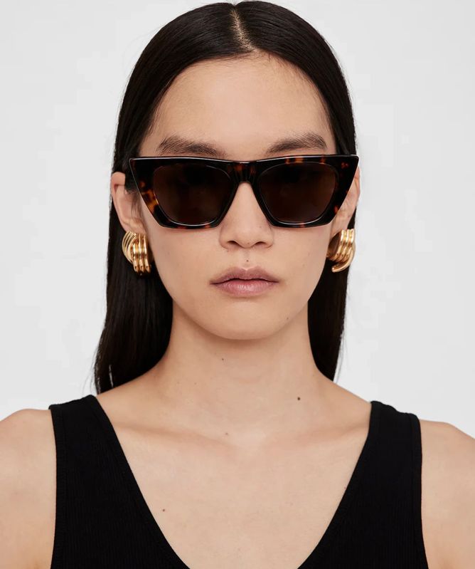 Anine Bing “Paris” sunglasses Anine Bing Paris Sunglasses | Dark Olive – tenley dietrich main image 2