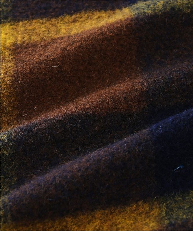 Universal Works Wool Fleece Plaid Check Gilet