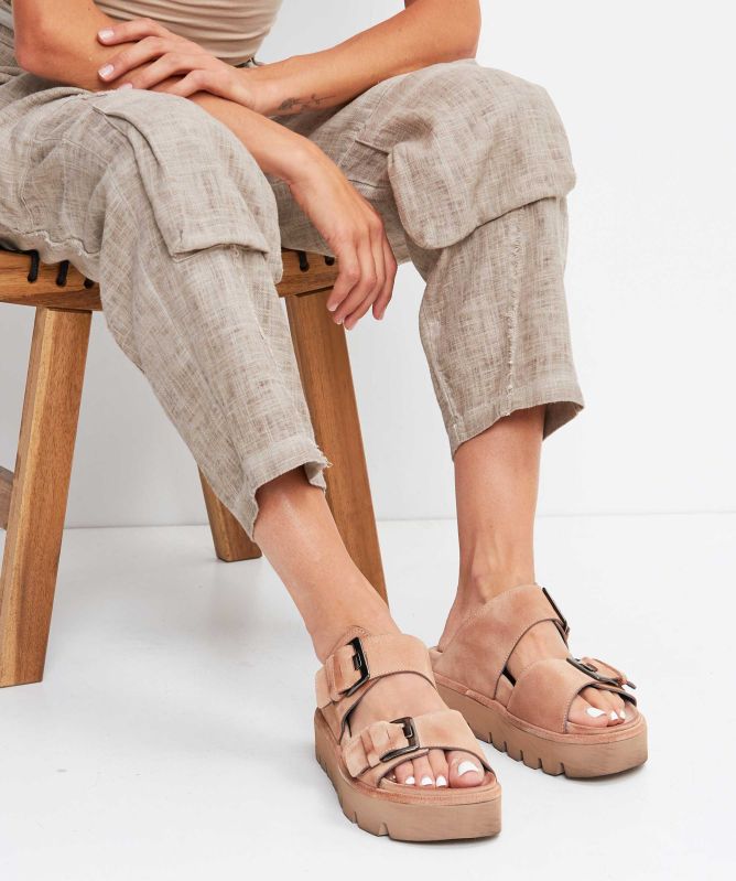 Lofina Chunky Double Strap Sandals