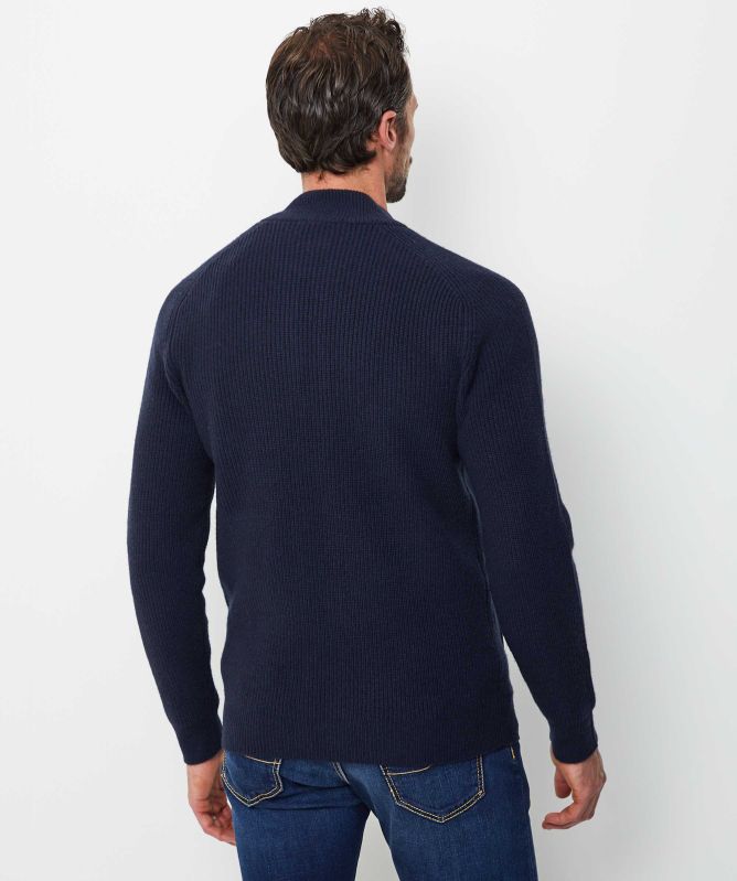 Thomas Maine Lambswool Zip Cardigan