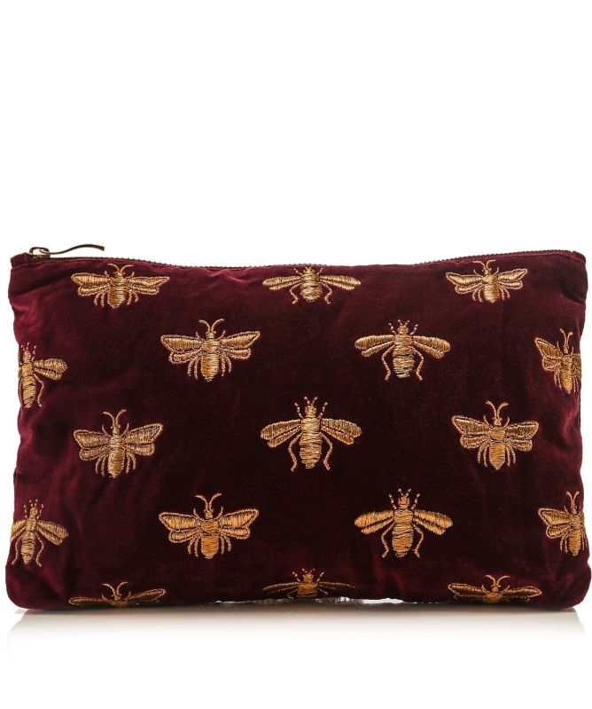 Elizabeth Scarlett Purple Honey Bee Everyday Pouch | Jules B