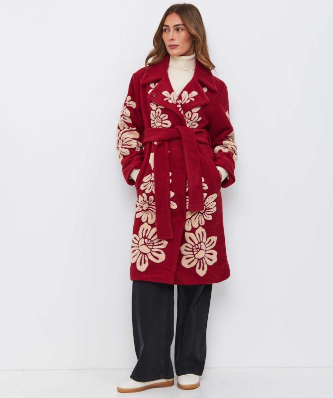 FARM Rio Bold Flowers Long Coat