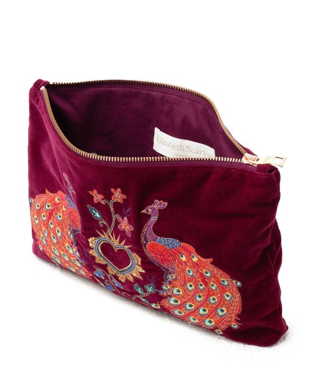 Elizabeth Scarlett Peacock Floral Everyday Pouch