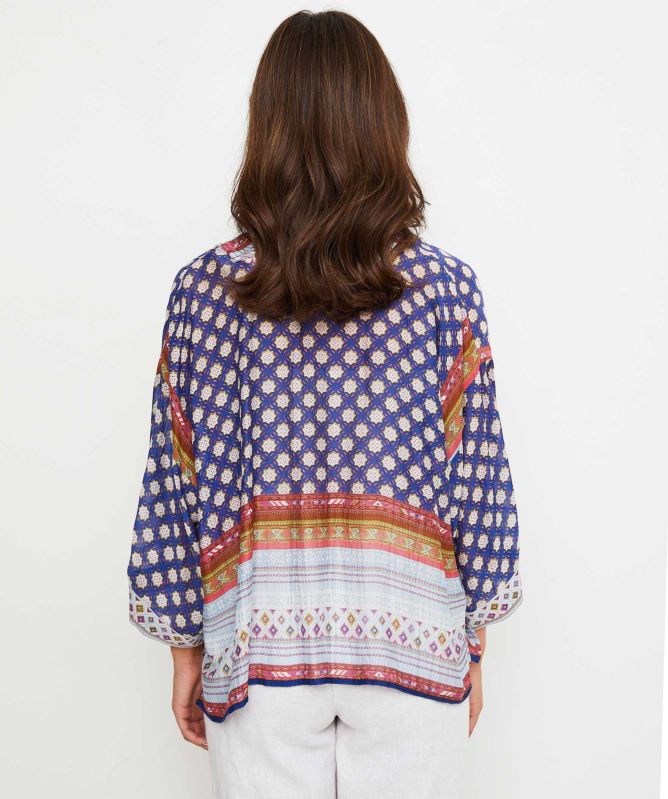 One Hundred Stars Moorish Indigo Kimono