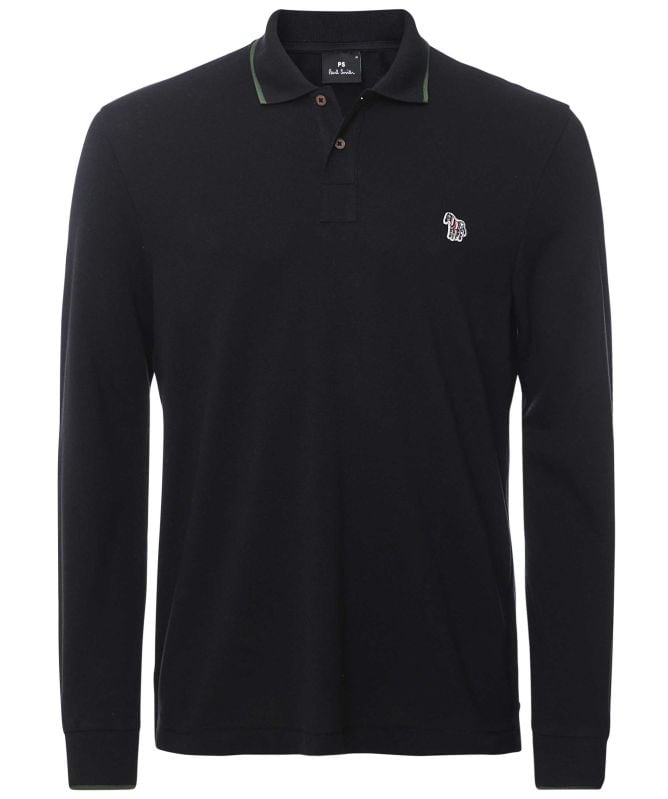 Paul Smith Long Sleeve Zebra Polo Shirt
