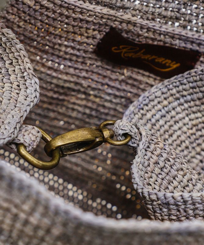 Rabarany Raffia Tassel Tote Bag