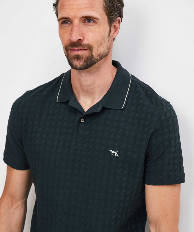 Rodd and Gunn Waffle Texture Glen Albyn Polo