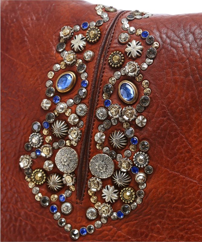 Campomaggi Embellished Leather Flap Bag