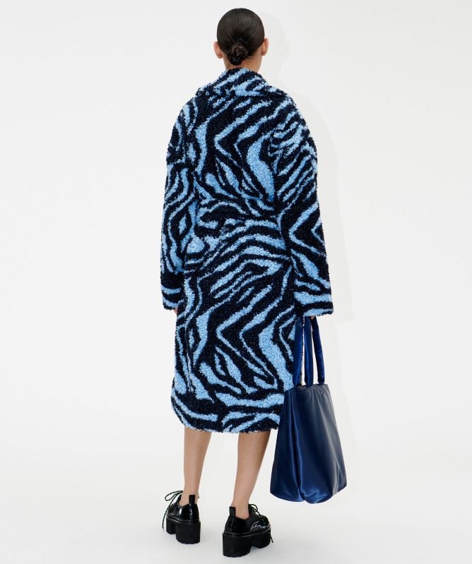 Stine Goya Bellflower Faux Fur Belted Coat