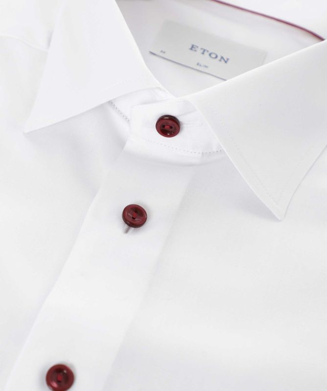 Eton Slim Fit Contrast Trim Shirt