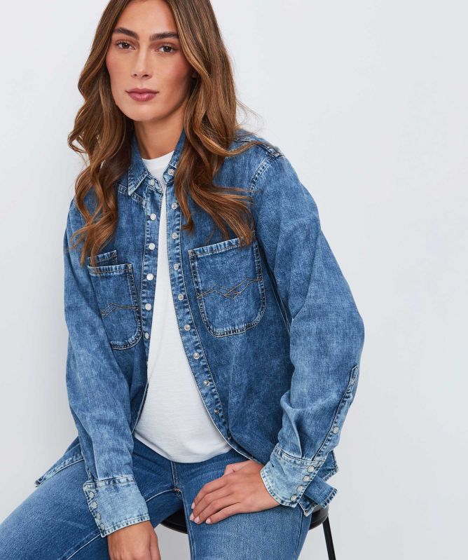 Replay Three Pocket Denim Shirt