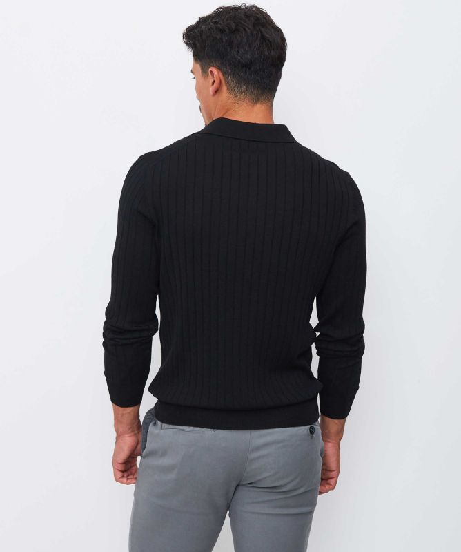Filippo De Laurentiis Merino Ribbed Polo