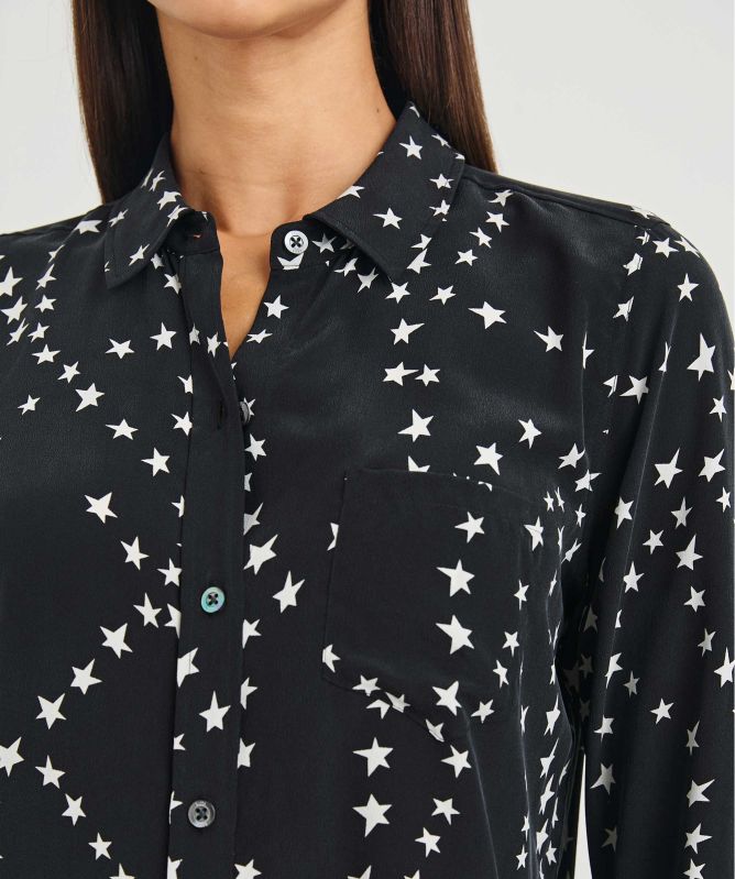 Rails Kate Star Print Silk Shirt