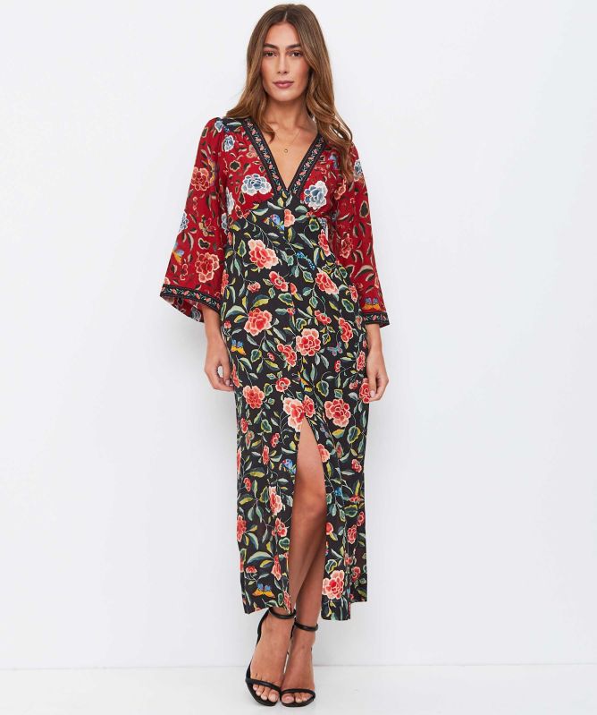 RIXO Dahlia Floral Midi Dress