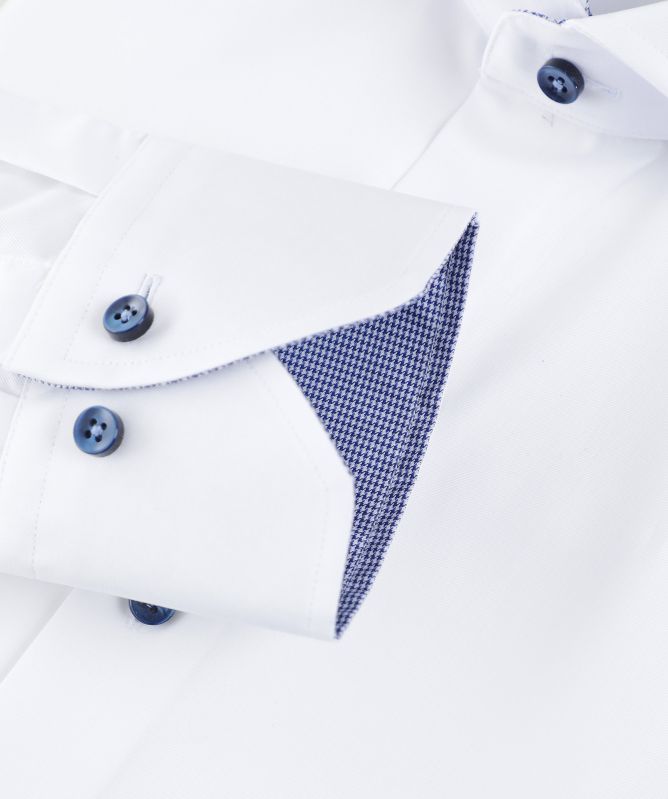 Stenstroms Fitted Body Houndstooth Trim Shirt