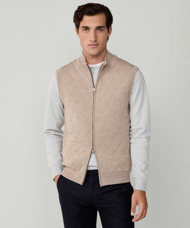 Hackett Quilted Knit Gilet