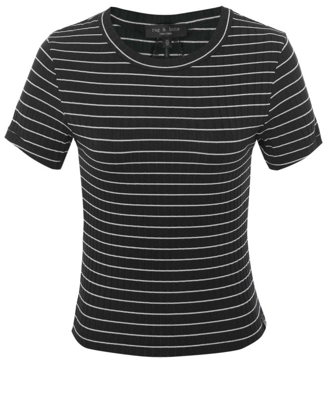 Rag and Bone Luca Striped Rib Baby T-Shirt