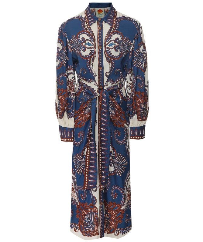 FARM Rio Arabesque Scarf Midi Dress