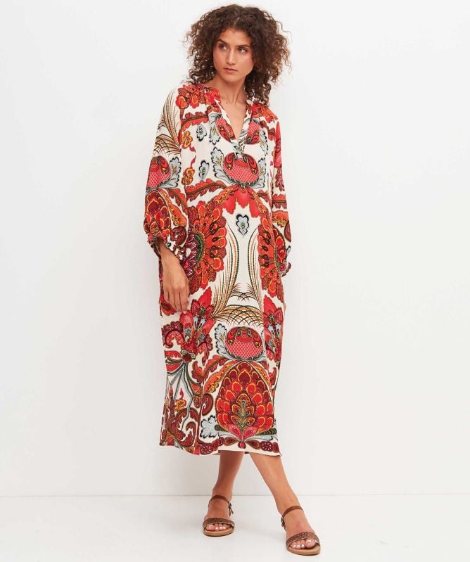 One Hundred Stars Fiesta Orange Raglan Dress