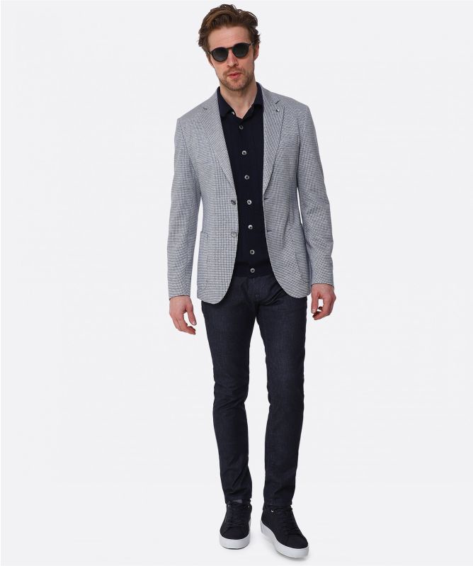 BOSS Linen Houndstooth C-Hanry-J-222 Jacket