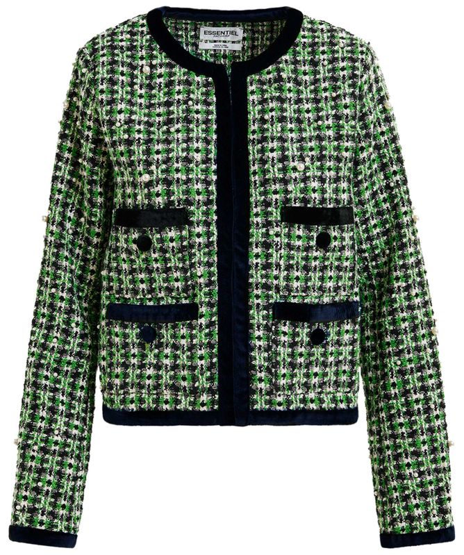 Essentiel Antwerp Homework Embellished Tweed Jacket