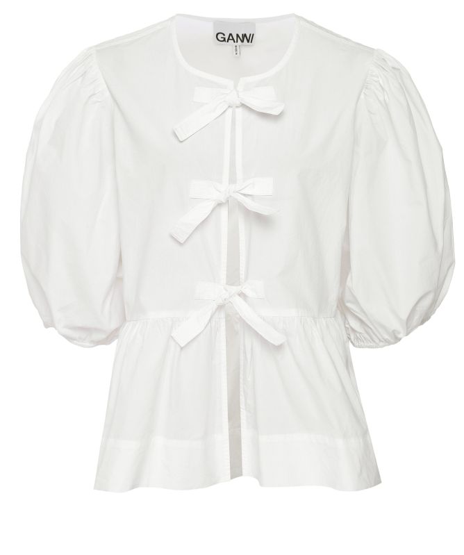 GANNI Cotton Poplin Blouse