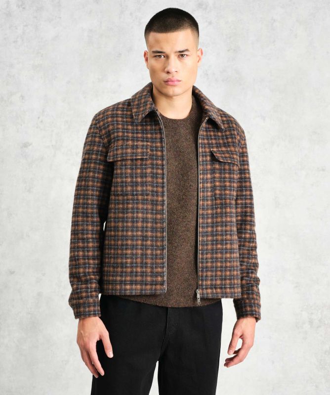 Wax London Wool Check Osier Jacket