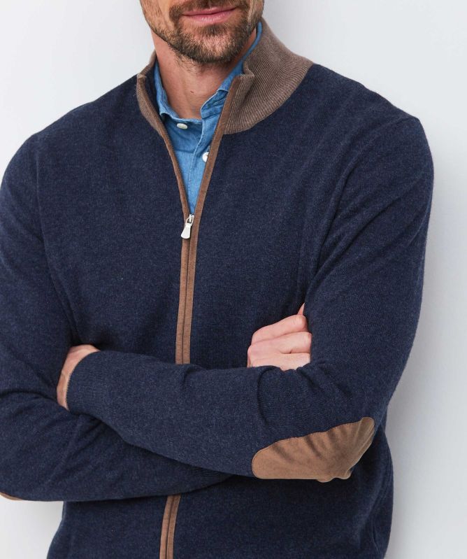 Gran Sasso Wool Cashmere Zipper Cardigan