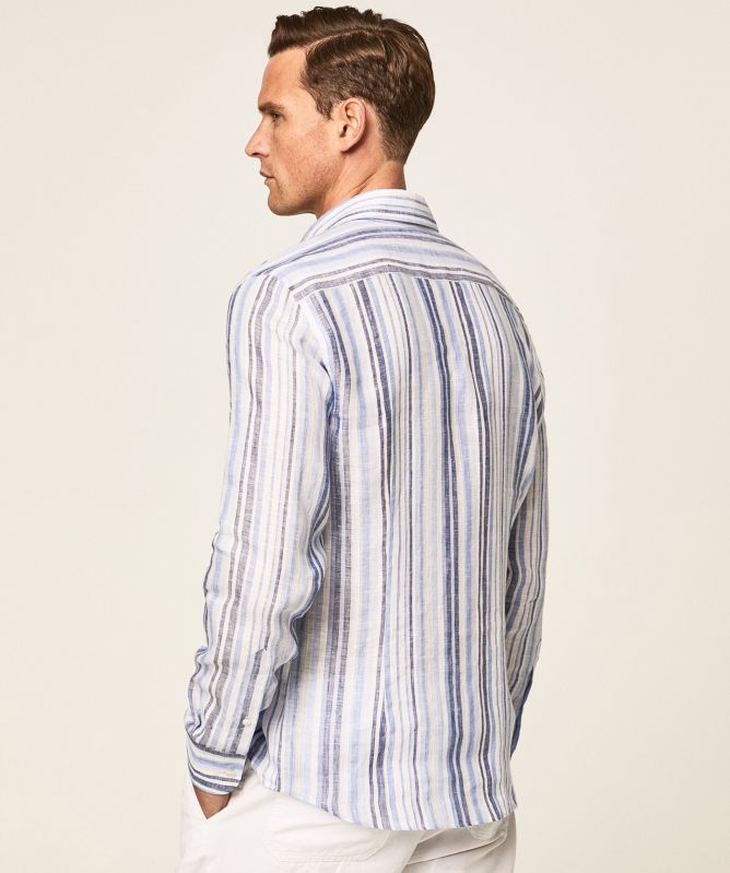 Hackett Linen Striped Shirt