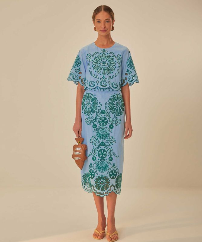 FARM Rio Graphic Richelieu Crop Top