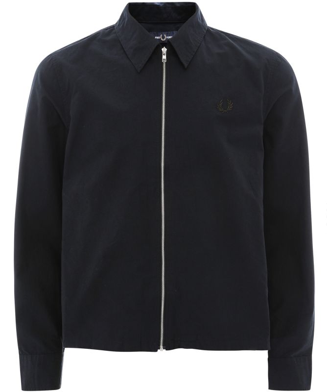 Fred Perry Zipper Through Poplin Overshirt